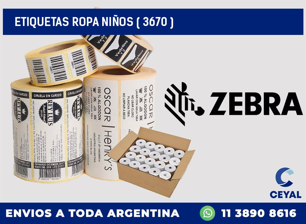 ETIQUETAS ROPA NIÑOS ( 3670 )