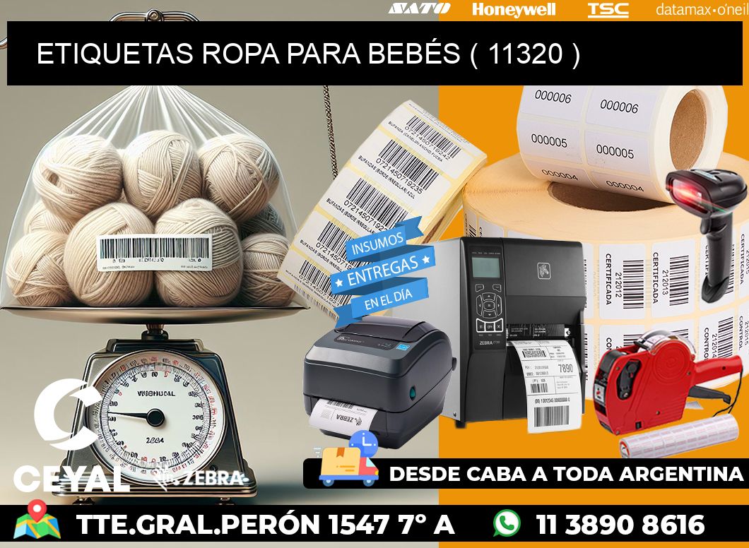 ETIQUETAS ROPA PARA BEBÉS ( 11320 )