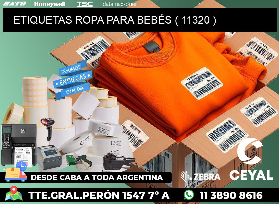 ETIQUETAS ROPA PARA BEBÉS ( 11320 )