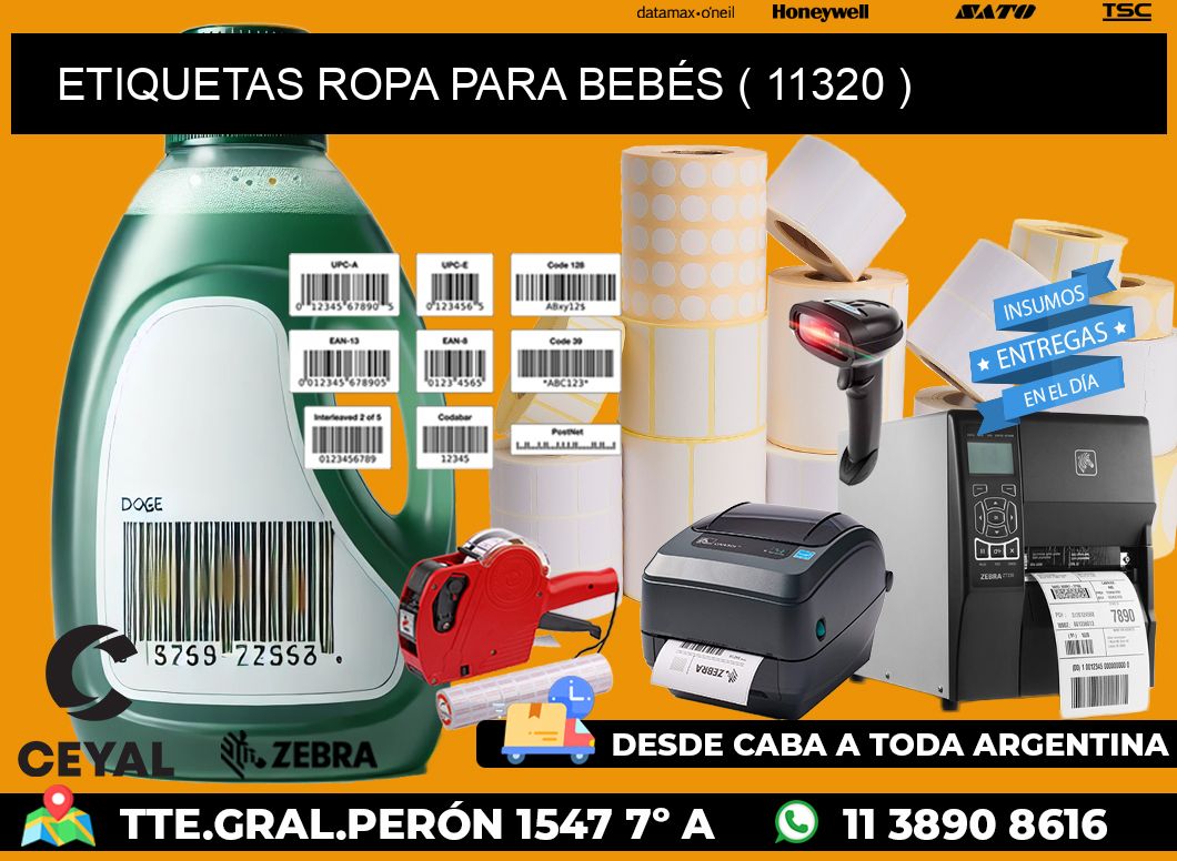 ETIQUETAS ROPA PARA BEBÉS ( 11320 )