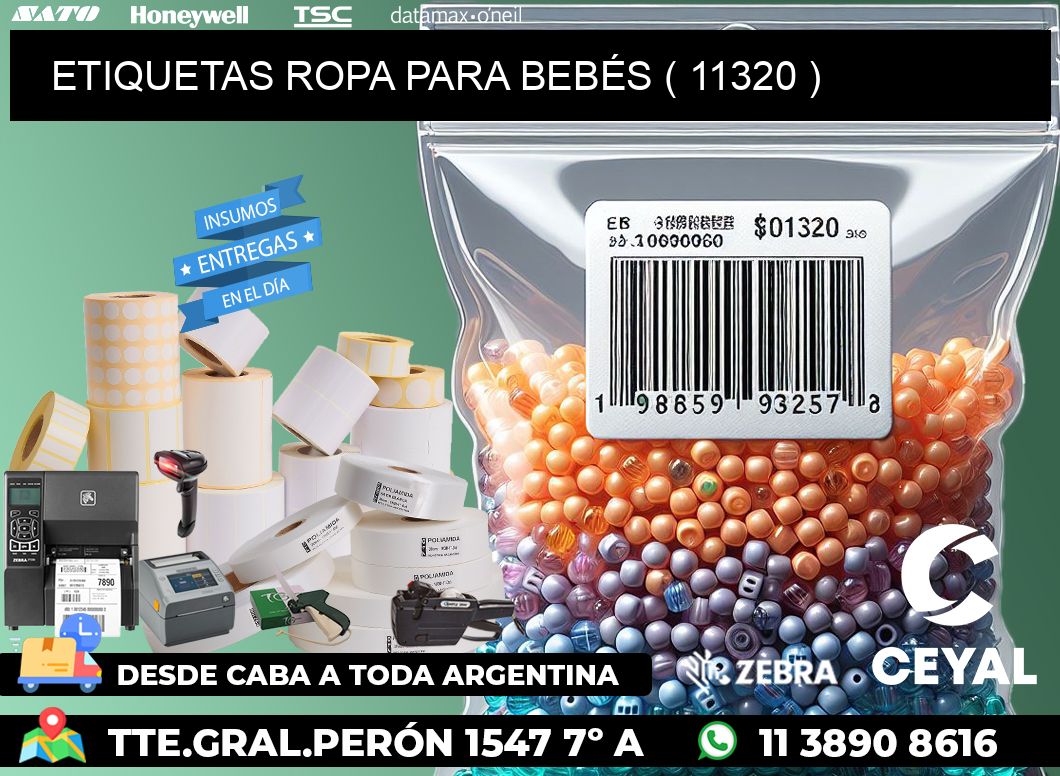 ETIQUETAS ROPA PARA BEBÉS ( 11320 )