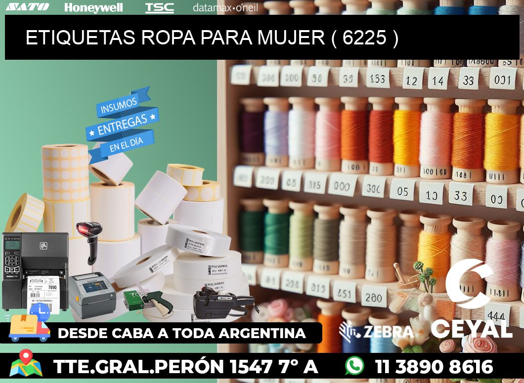 ETIQUETAS ROPA PARA MUJER ( 6225 )