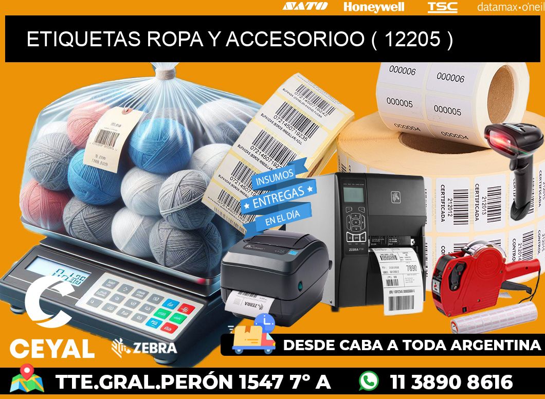 ETIQUETAS ROPA Y ACCESORIOO ( 12205 )