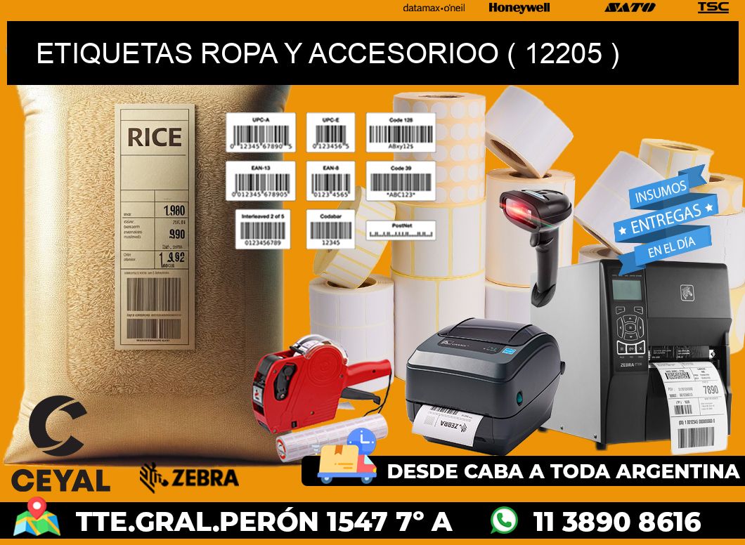 ETIQUETAS ROPA Y ACCESORIOO ( 12205 )