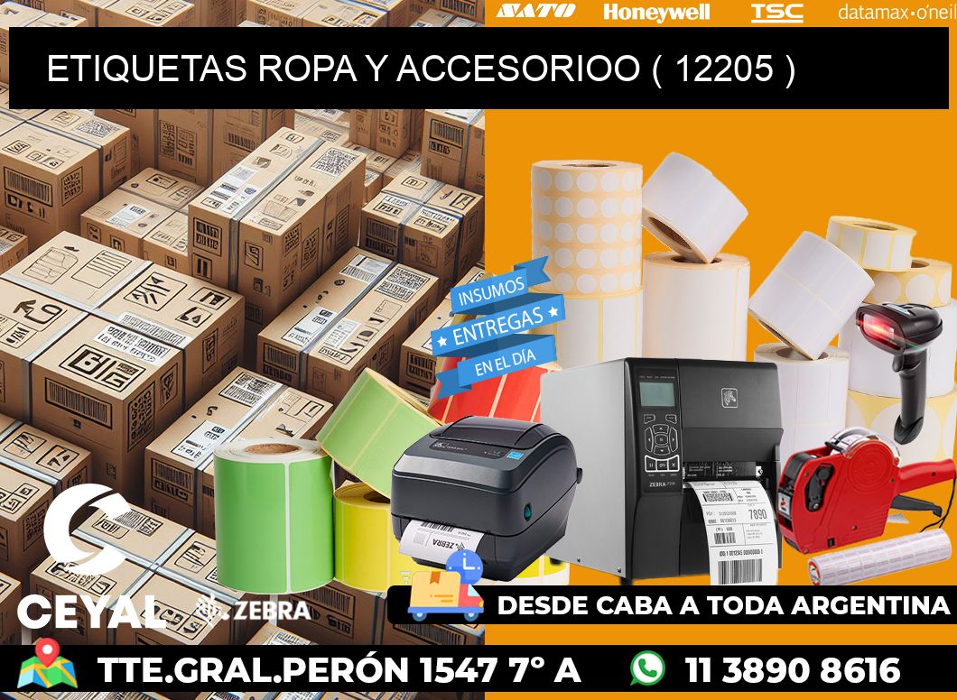 ETIQUETAS ROPA Y ACCESORIOO ( 12205 )