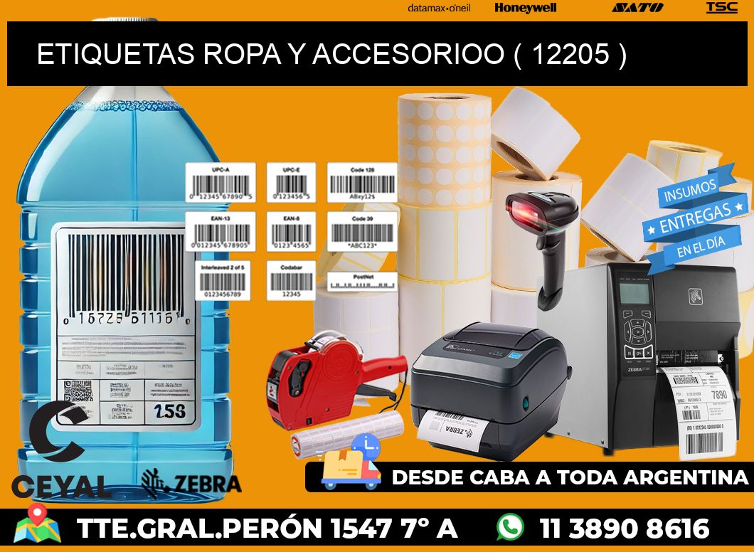 ETIQUETAS ROPA Y ACCESORIOO ( 12205 )