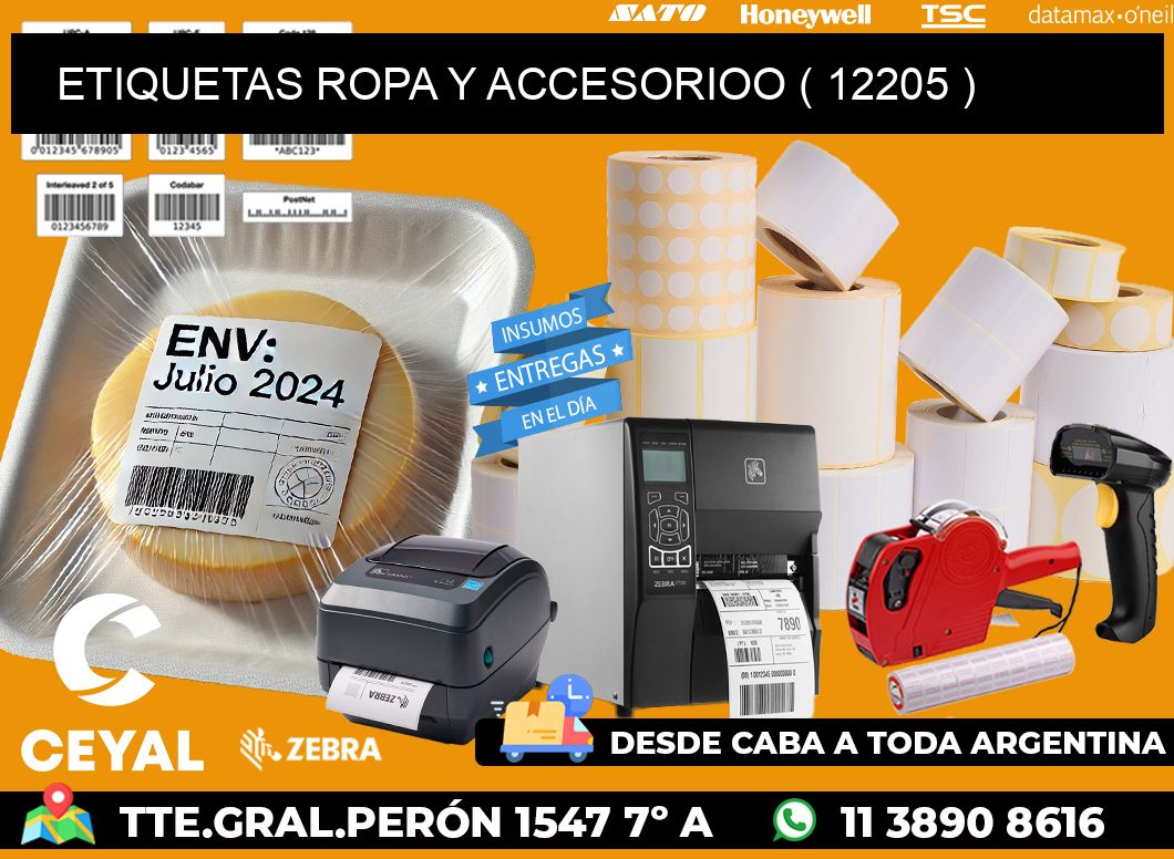 ETIQUETAS ROPA Y ACCESORIOO ( 12205 )
