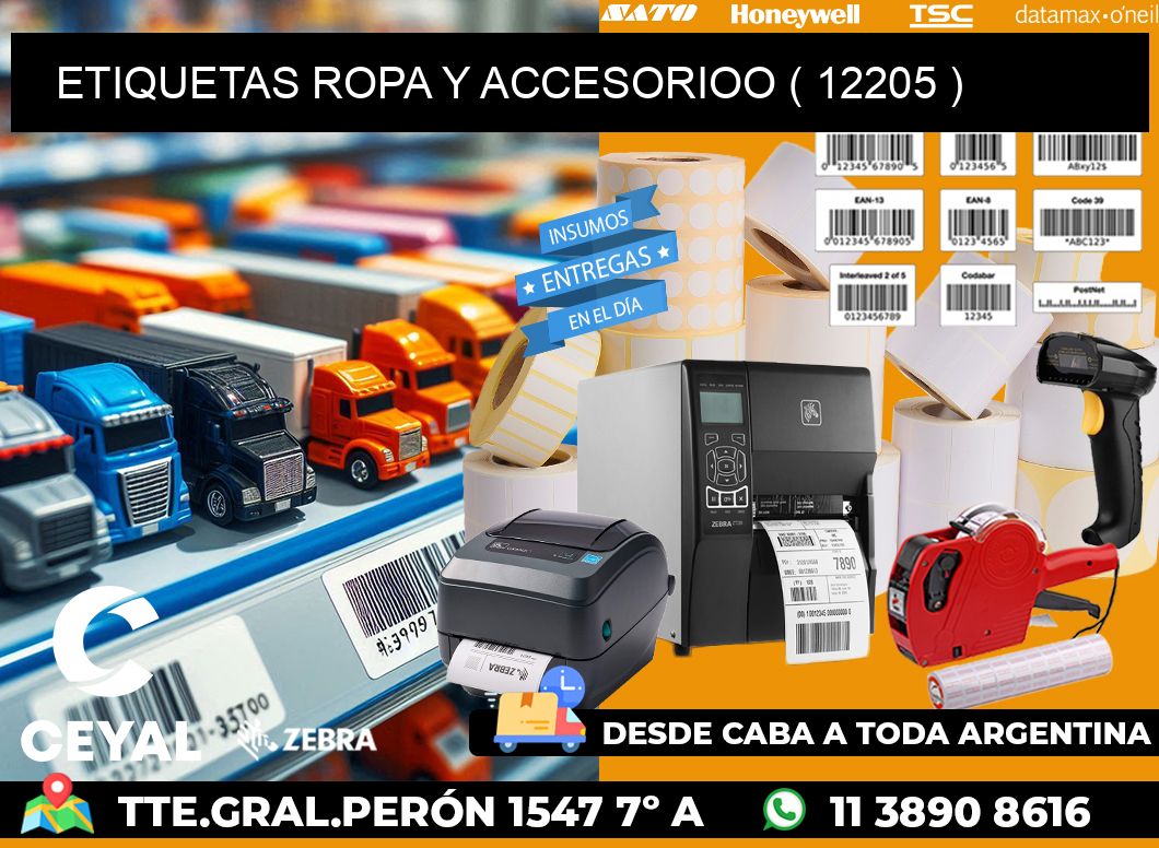 ETIQUETAS ROPA Y ACCESORIOO ( 12205 )