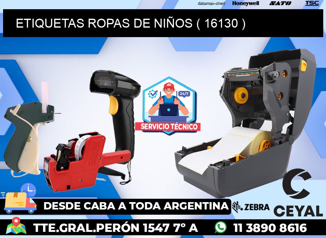 ETIQUETAS ROPAS DE NIÑOS ( 16130 )