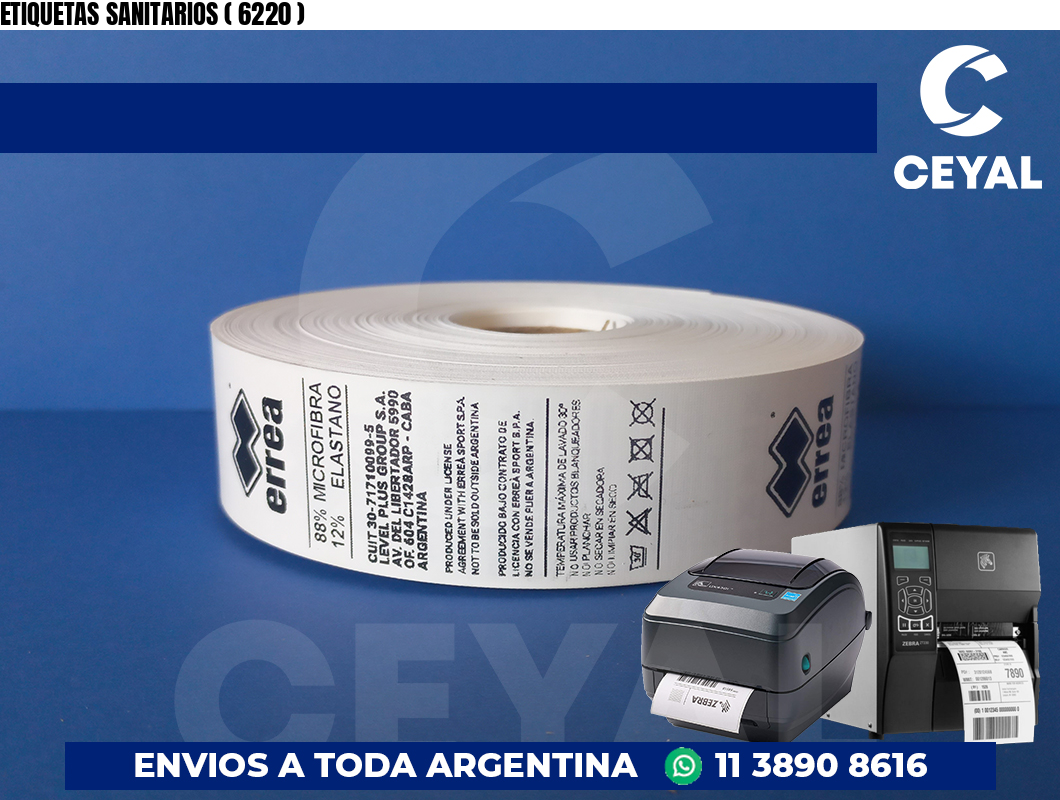 ETIQUETAS SANITARIOS ( 6220 )