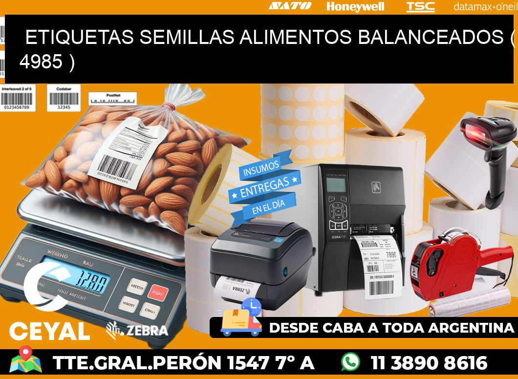 ETIQUETAS SEMILLAS ALIMENTOS BALANCEADOS ( 4985 )