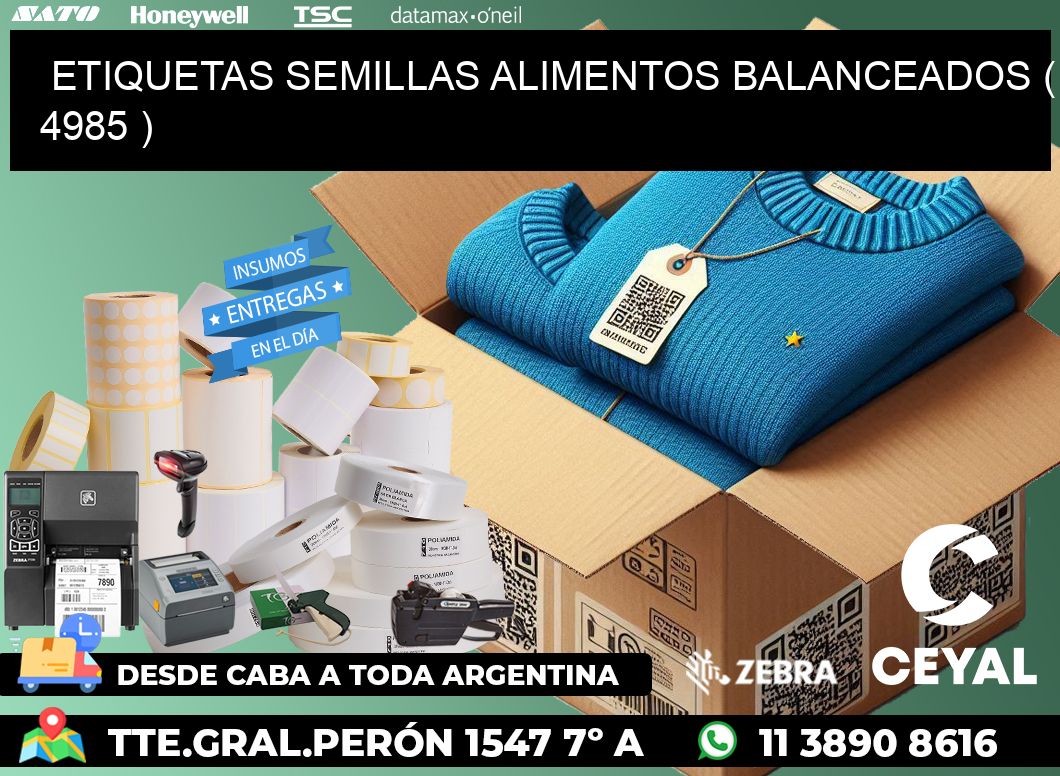 ETIQUETAS SEMILLAS ALIMENTOS BALANCEADOS ( 4985 )