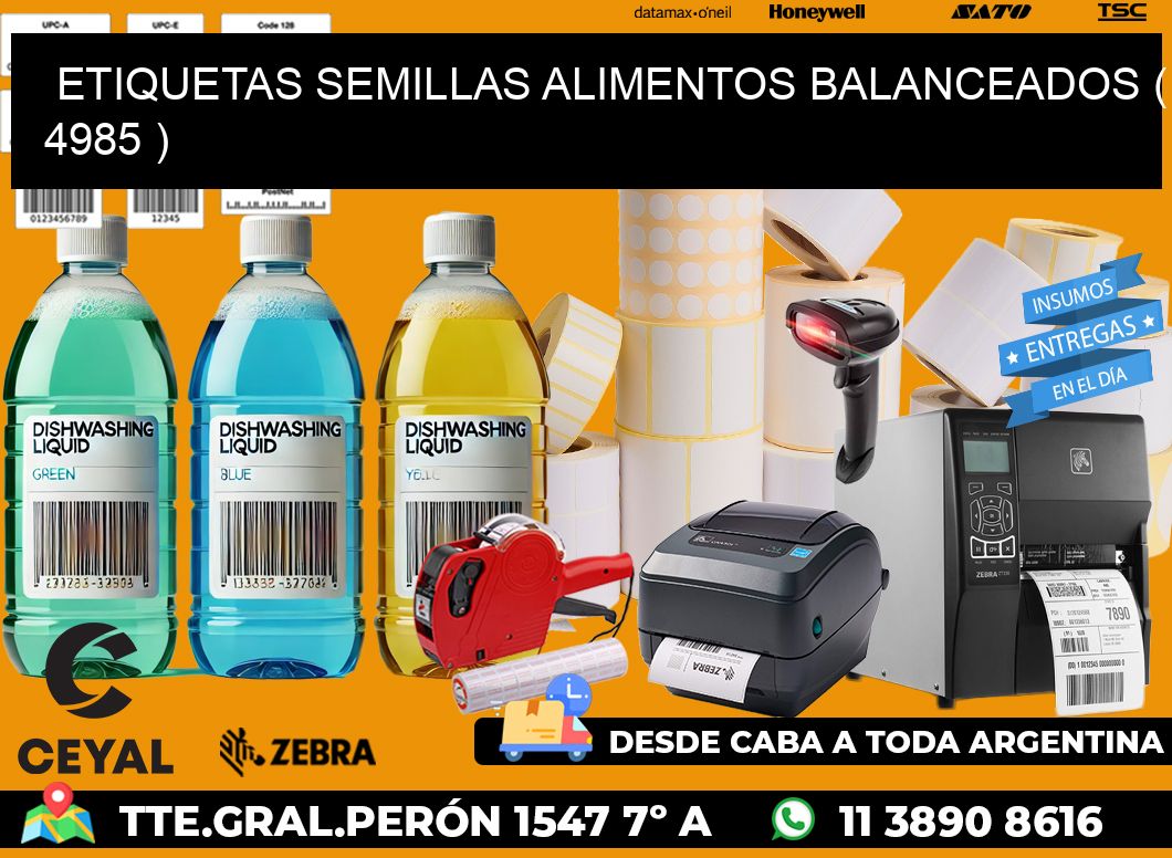 ETIQUETAS SEMILLAS ALIMENTOS BALANCEADOS ( 4985 )