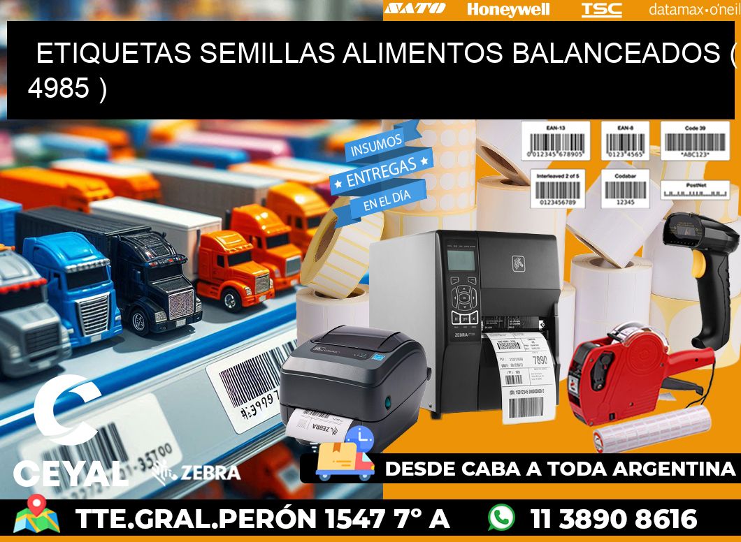 ETIQUETAS SEMILLAS ALIMENTOS BALANCEADOS ( 4985 )