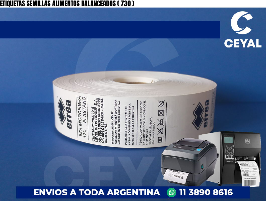 ETIQUETAS SEMILLAS ALIMENTOS BALANCEADOS ( 730 )