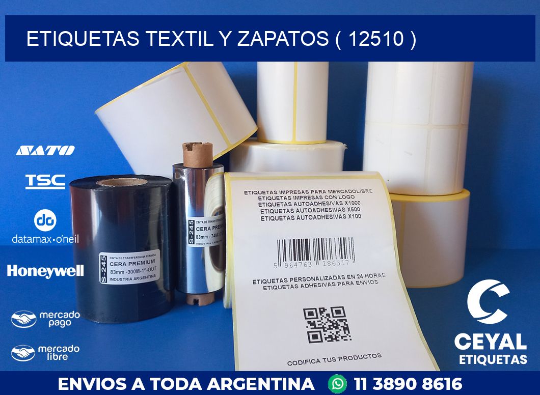 ETIQUETAS TEXTIL Y ZAPATOS ( 12510 )