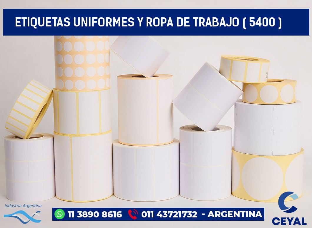 ETIQUETAS UNIFORMES Y ROPA DE TRABAJO ( 5400 )