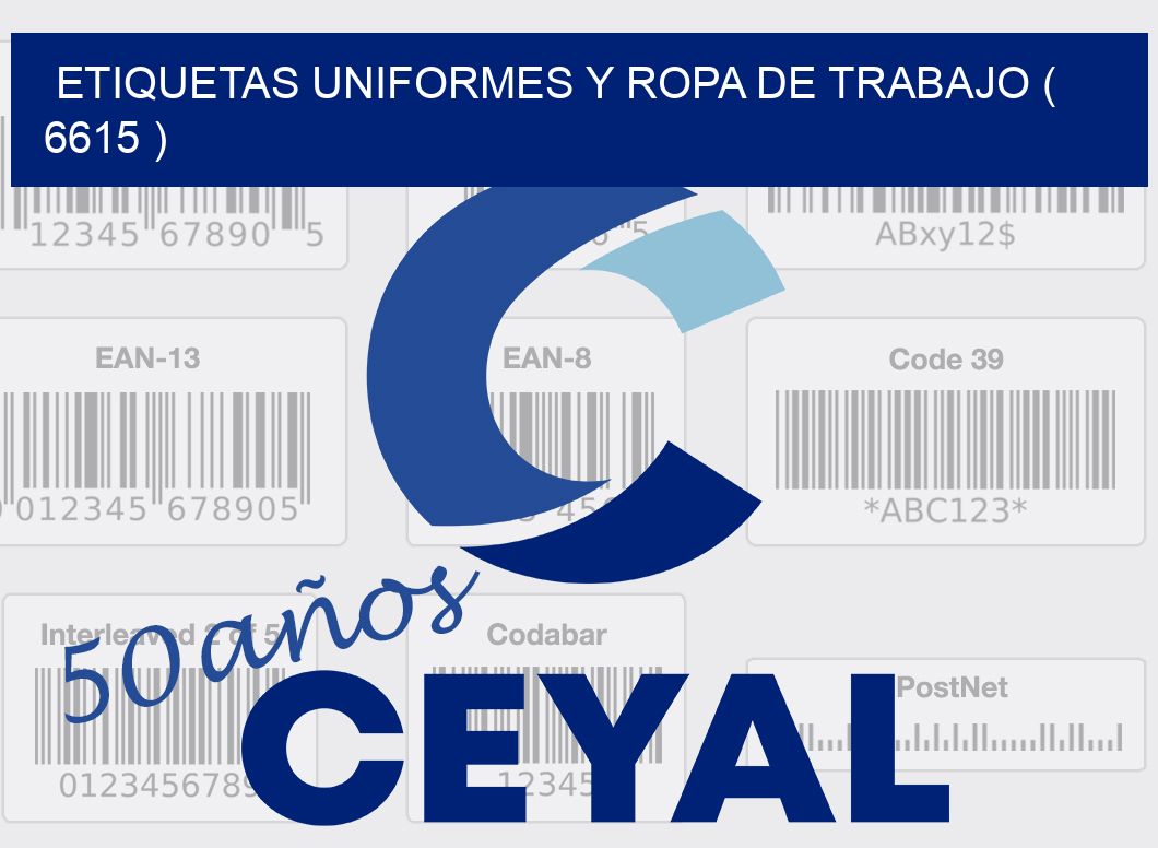 ETIQUETAS UNIFORMES Y ROPA DE TRABAJO ( 6615 )