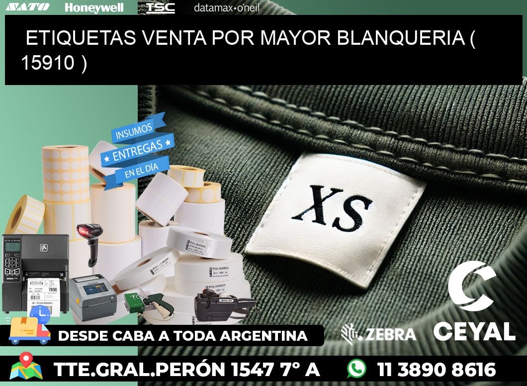 ETIQUETAS VENTA POR MAYOR BLANQUERIA ( 15910 )