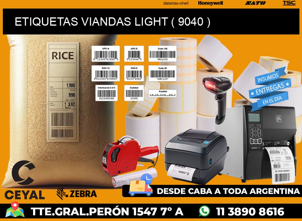 ETIQUETAS VIANDAS LIGHT ( 9040 )