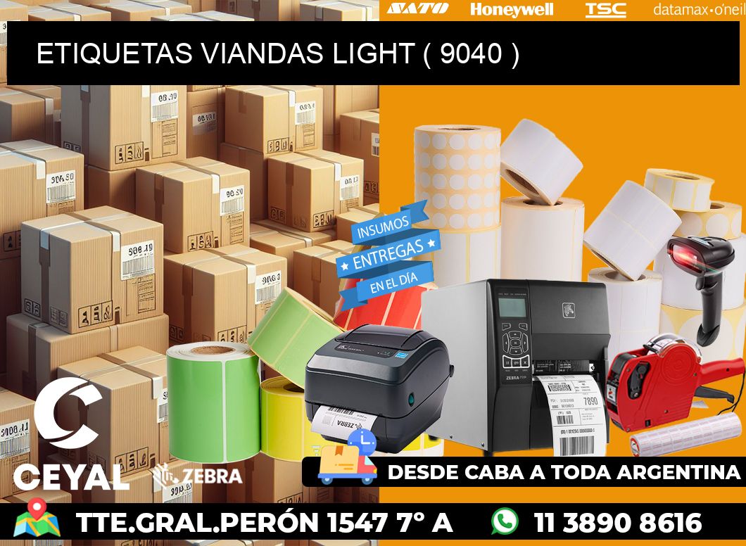 ETIQUETAS VIANDAS LIGHT ( 9040 )