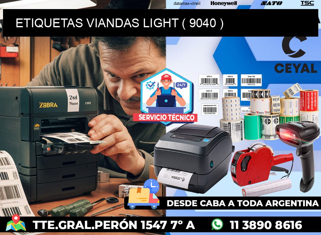 ETIQUETAS VIANDAS LIGHT ( 9040 )