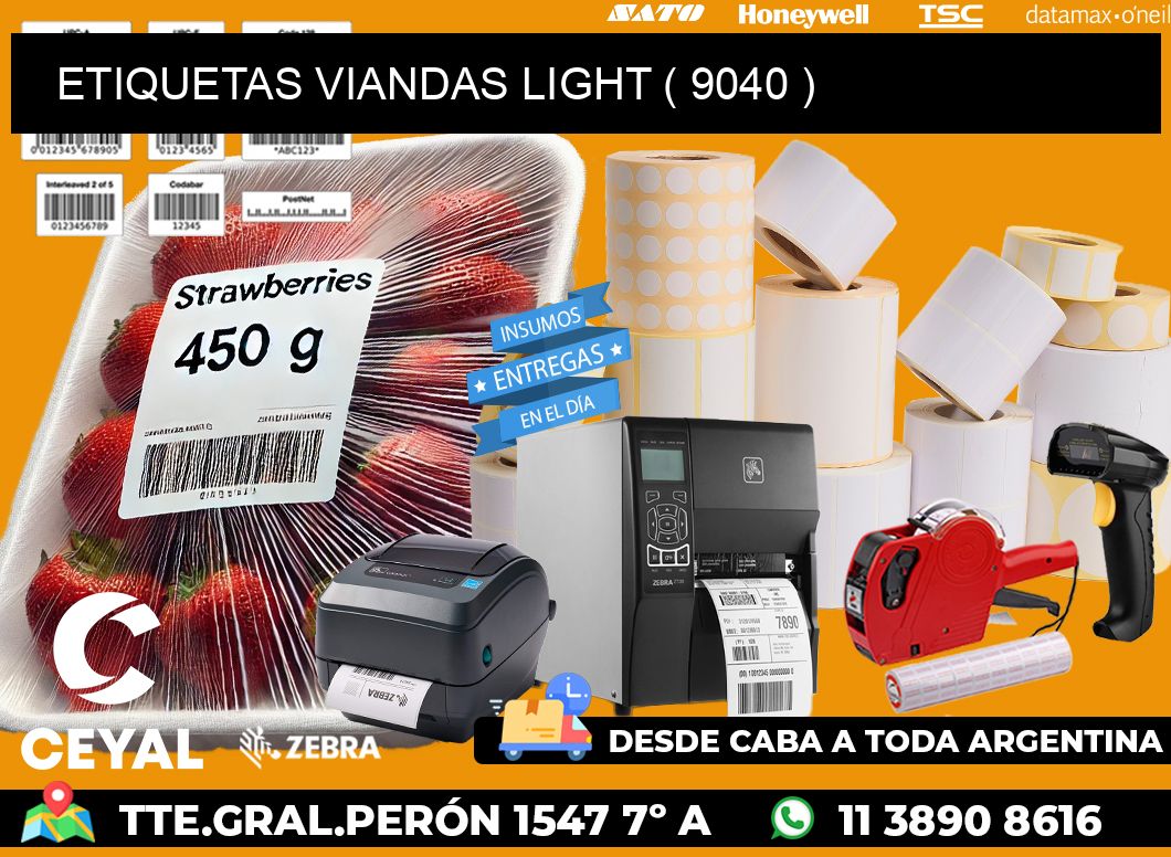 ETIQUETAS VIANDAS LIGHT ( 9040 )