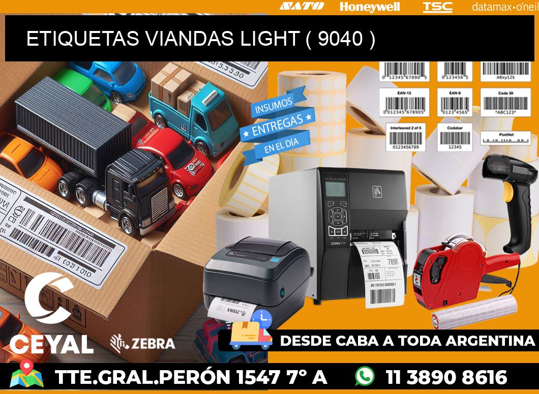 ETIQUETAS VIANDAS LIGHT ( 9040 )