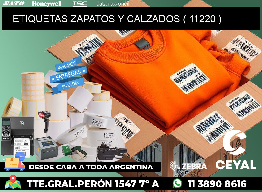 ETIQUETAS ZAPATOS Y CALZADOS ( 11220 )