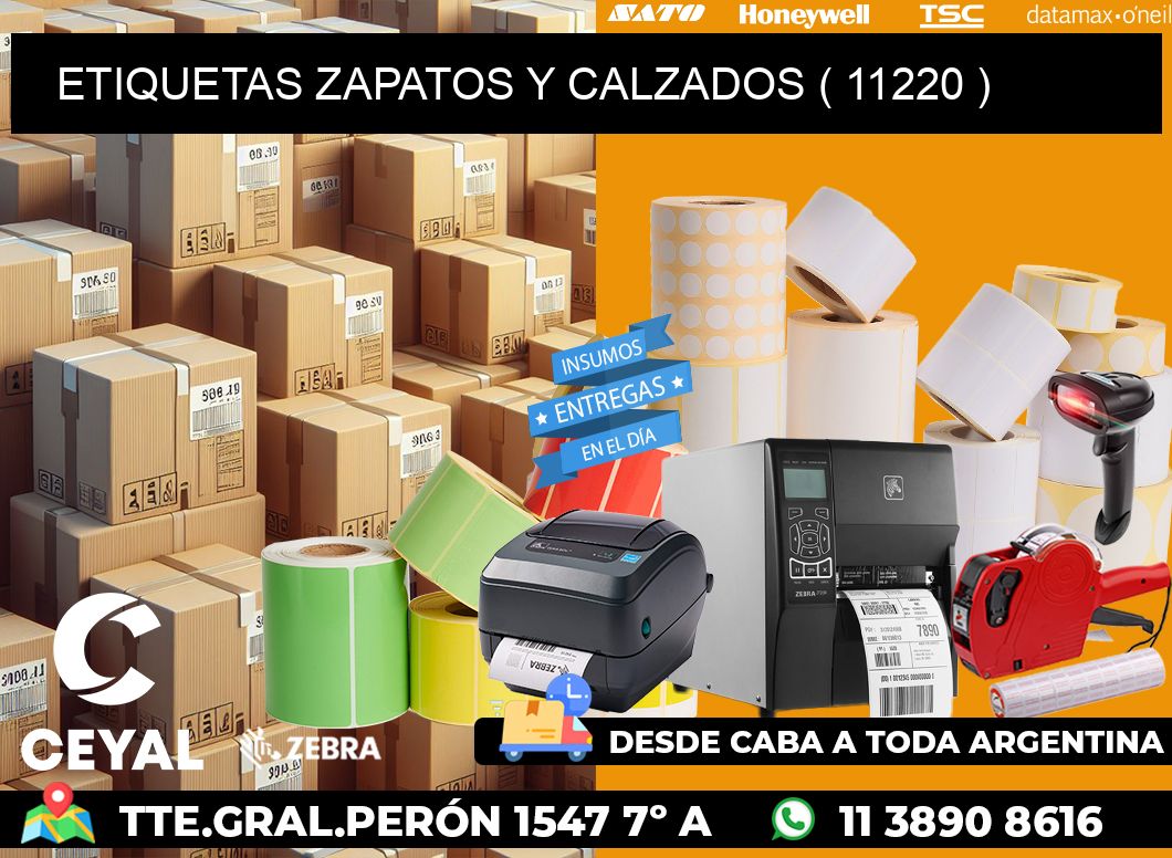 ETIQUETAS ZAPATOS Y CALZADOS ( 11220 )