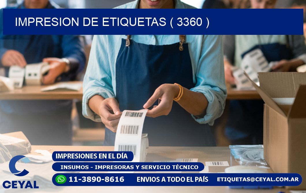 IMPRESION DE ETIQUETAS ( 3360 )