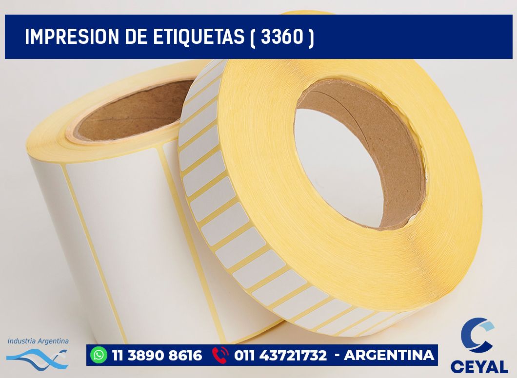 IMPRESION DE ETIQUETAS ( 3360 )