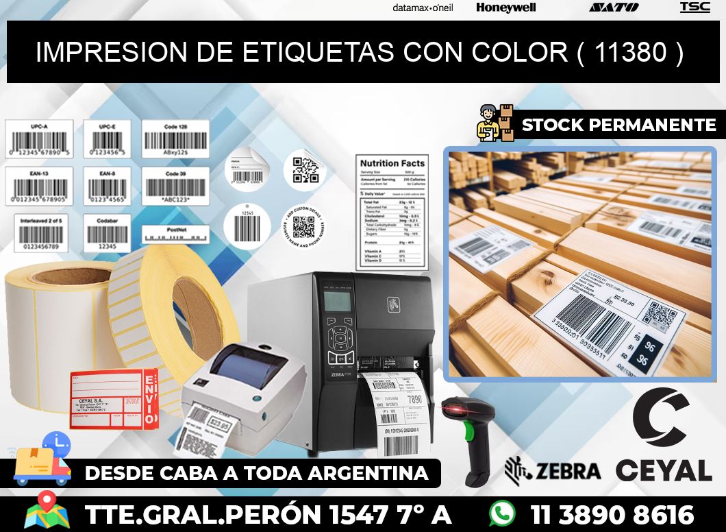 IMPRESION DE ETIQUETAS CON COLOR ( 11380 )