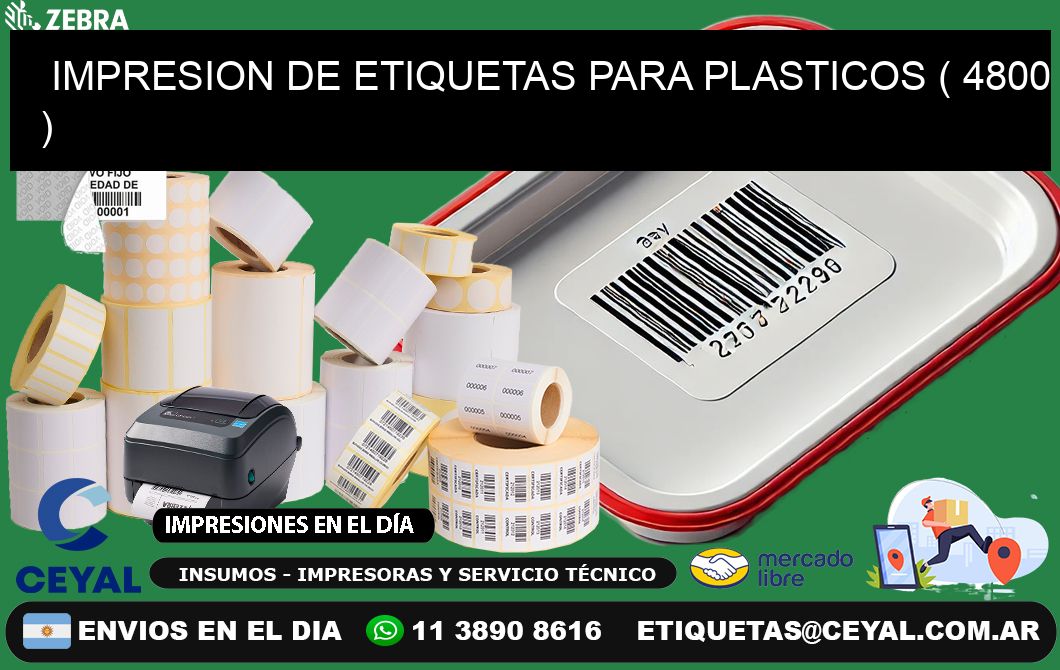 IMPRESION DE ETIQUETAS PARA PLASTICOS ( 4800 )