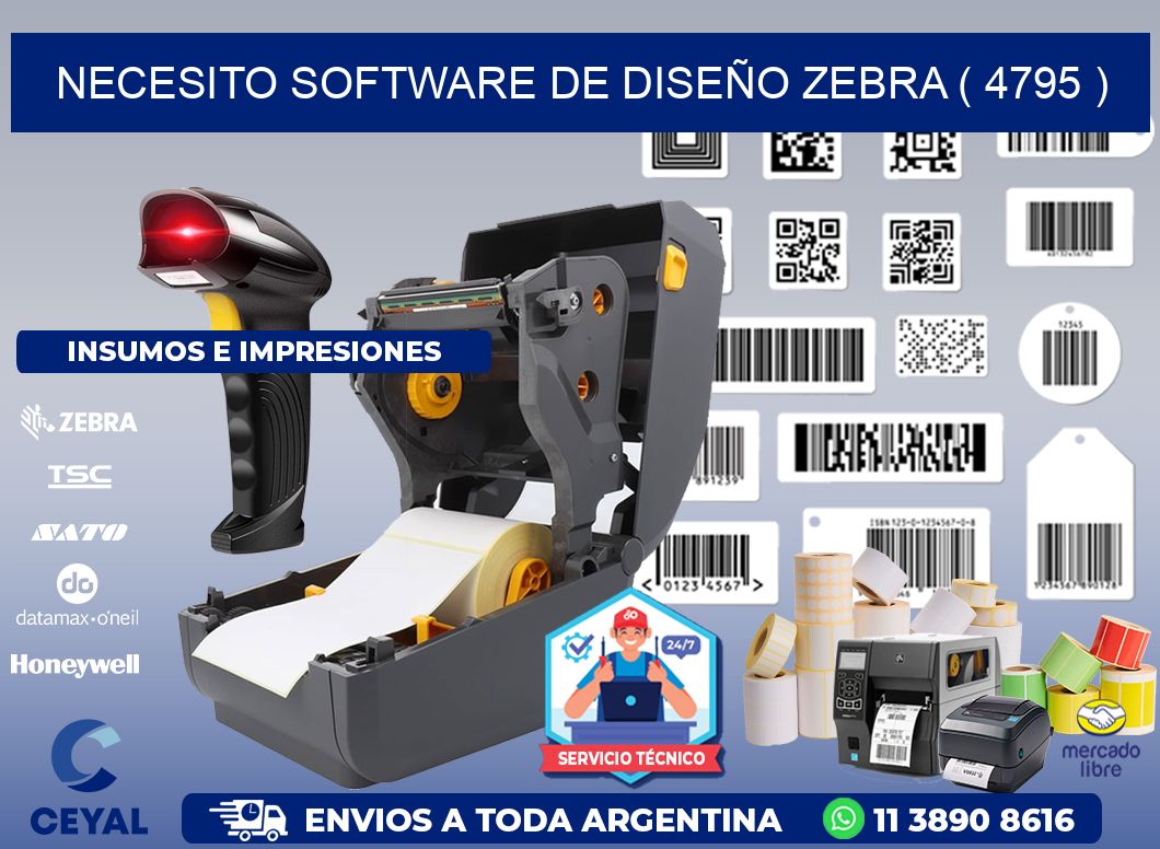 NECESITO SOFTWARE DE DISEÑO ZEBRA ( 4795 )