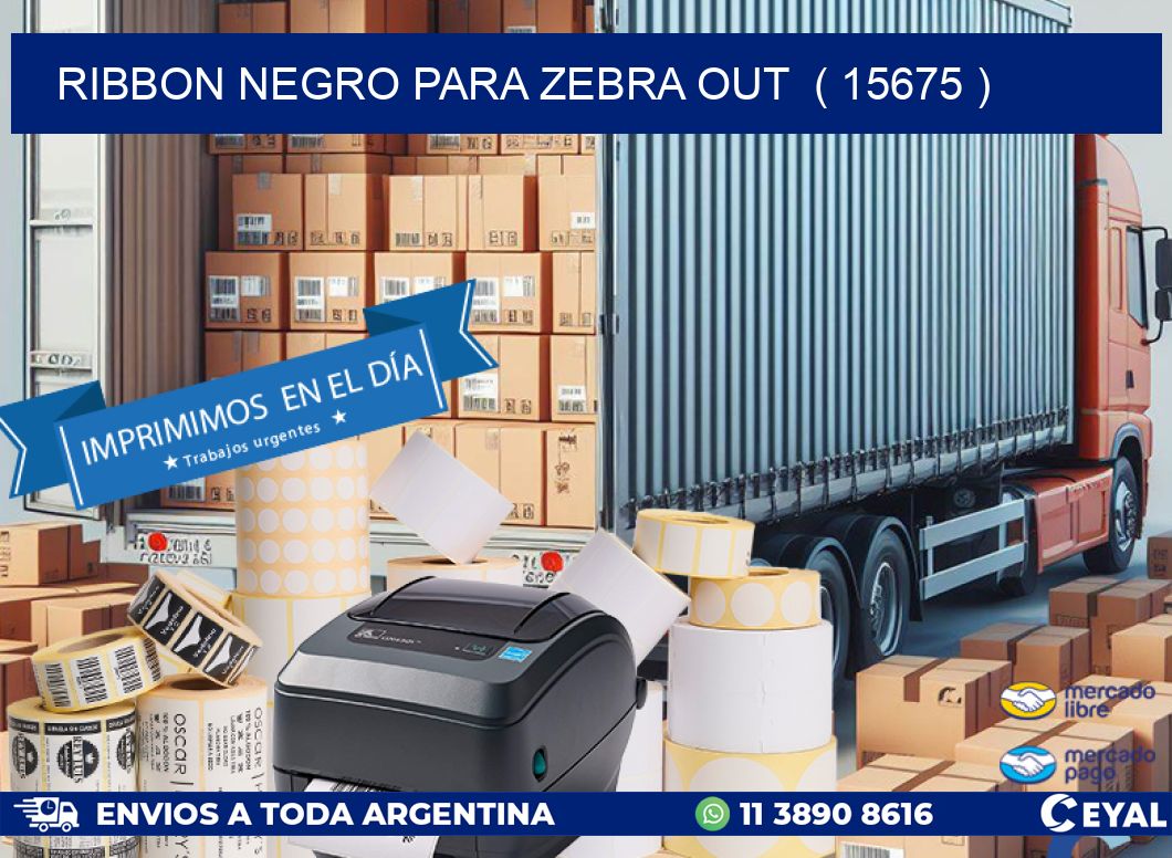 RIBBON NEGRO PARA ZEBRA OUT  ( 15675 )