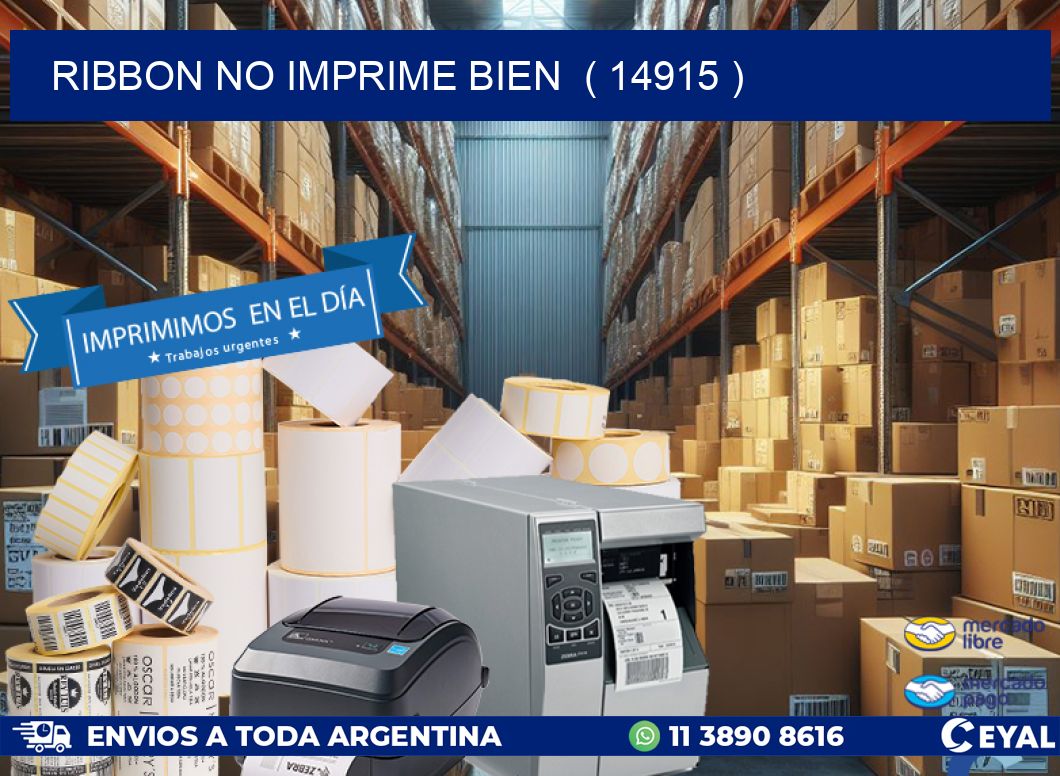 RIBBON NO IMPRIME BIEN  ( 14915 )
