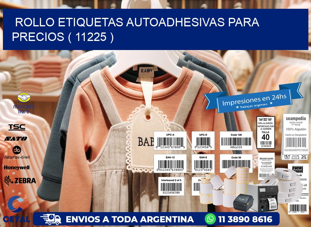 ROLLO ETIQUETAS AUTOADHESIVAS PARA PRECIOS ( 11225 )