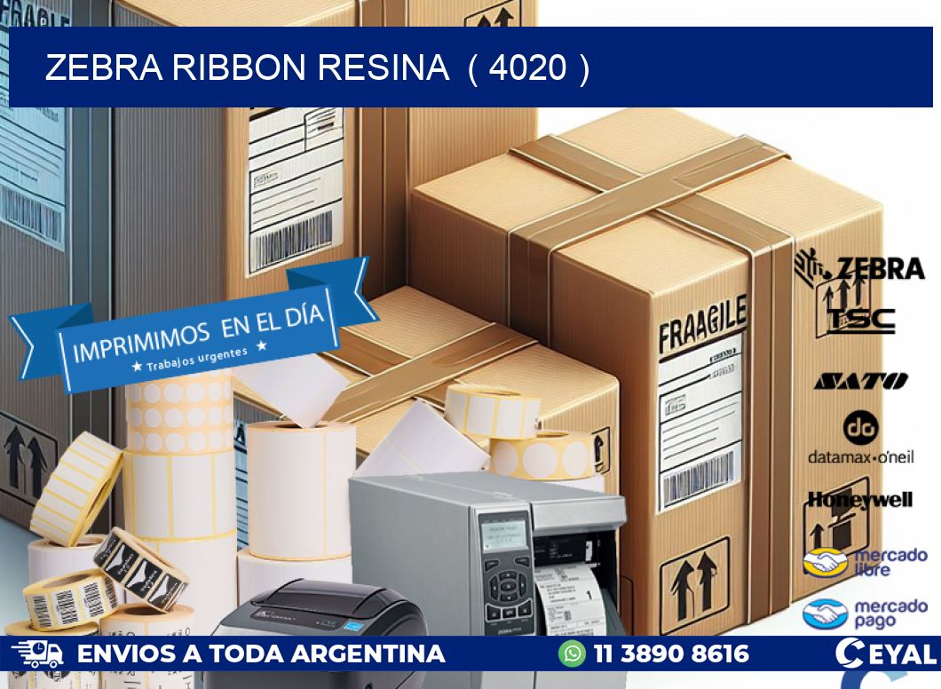 ZEBRA RIBBON RESINA ( 4020 )