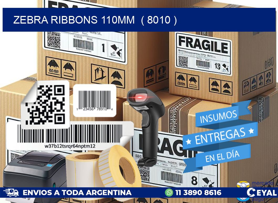 ZEBRA RIBBONS 110MM  ( 8010 )