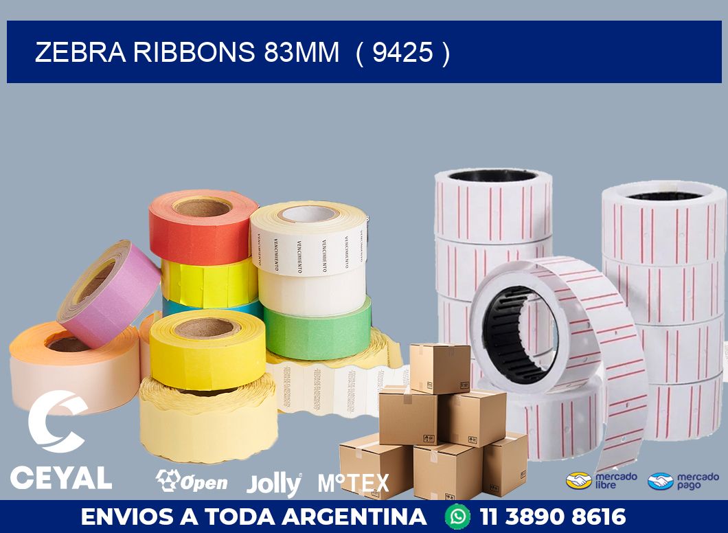 ZEBRA RIBBONS 83MM  ( 9425 )