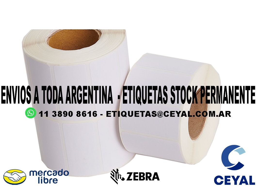 1000 ETIQUETAS PERSONALIZADAS 60 x 33