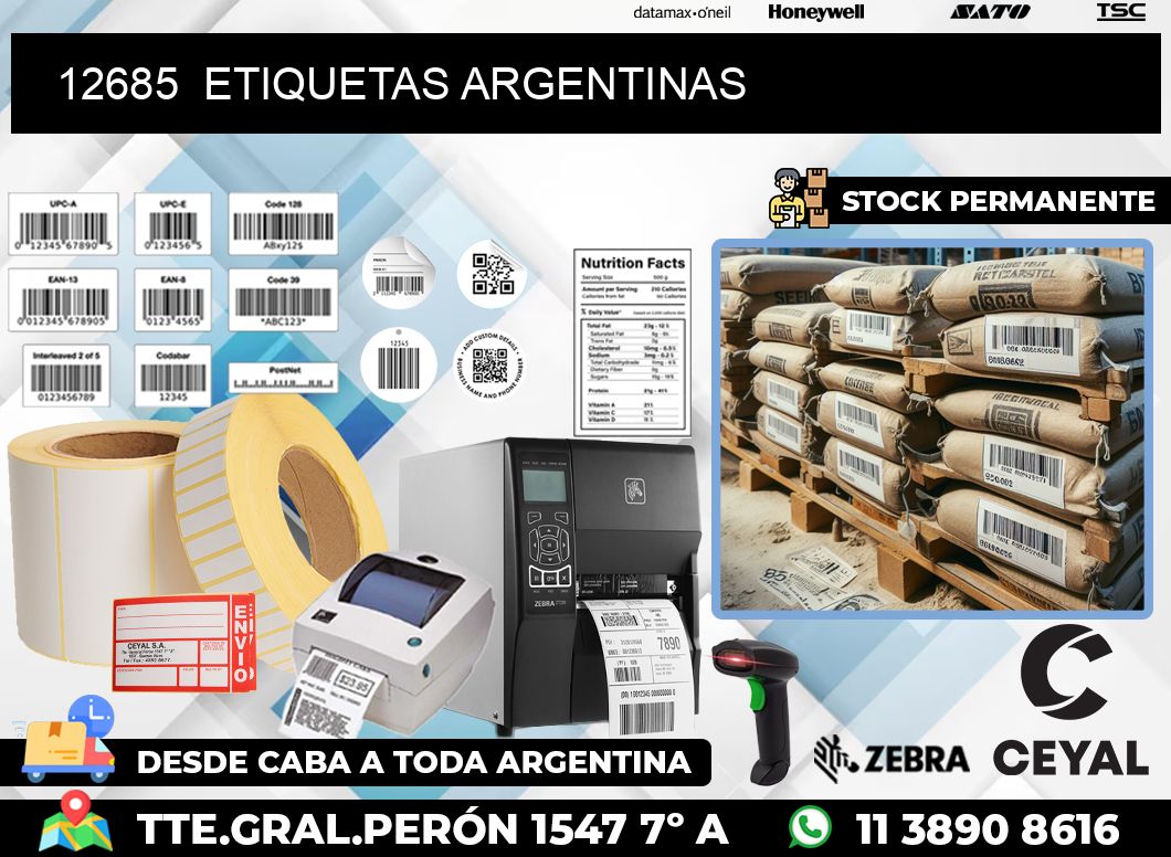 12685  ETIQUETAS ARGENTINAS