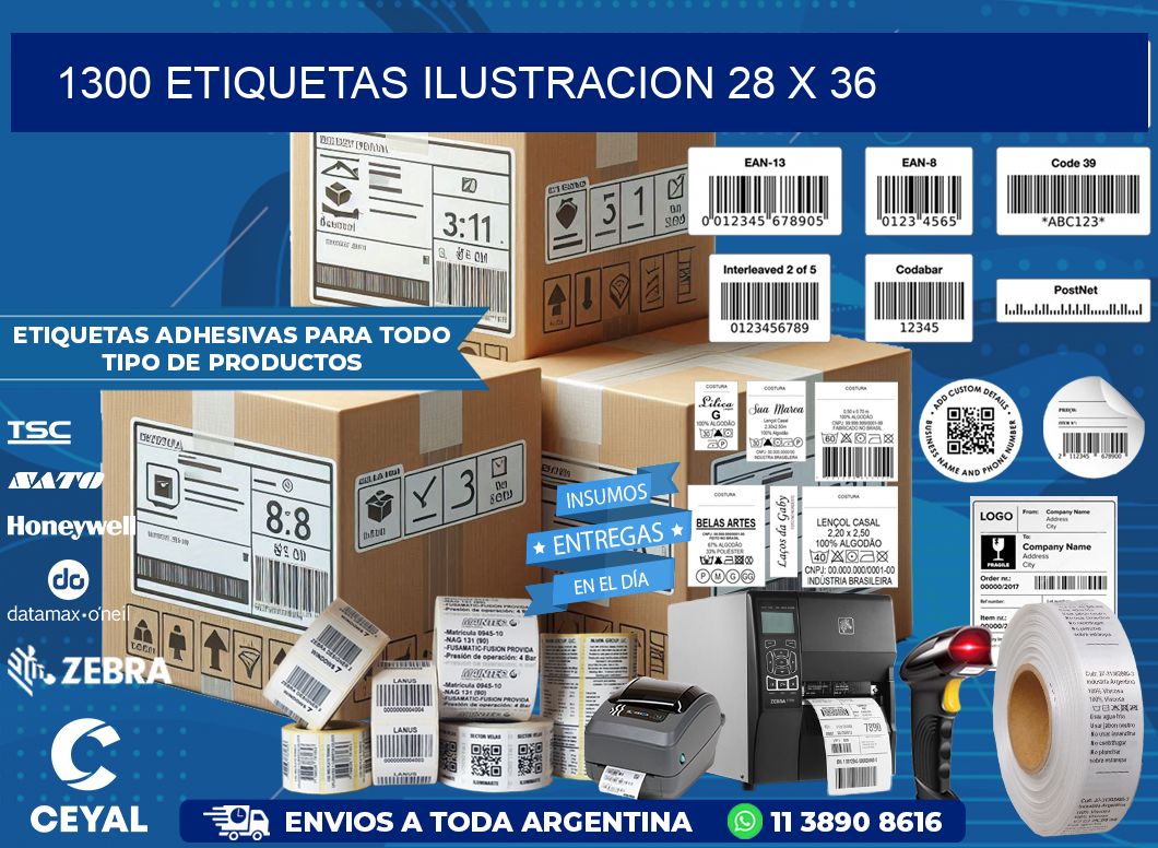 1300 ETIQUETAS ILUSTRACION 28 x 36