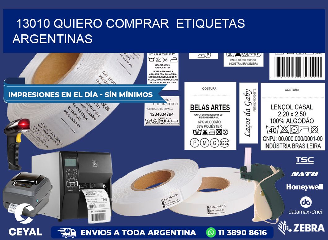 13010 QUIERO COMPRAR ETIQUETAS ARGENTINAS