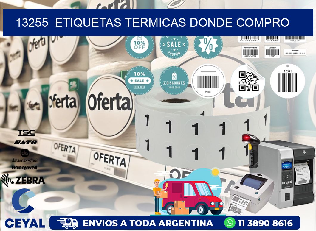 13255  ETIQUETAS TERMICAS DONDE COMPRO