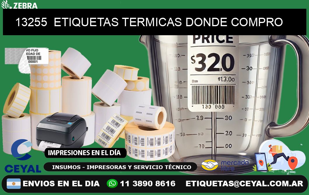 13255  ETIQUETAS TERMICAS DONDE COMPRO