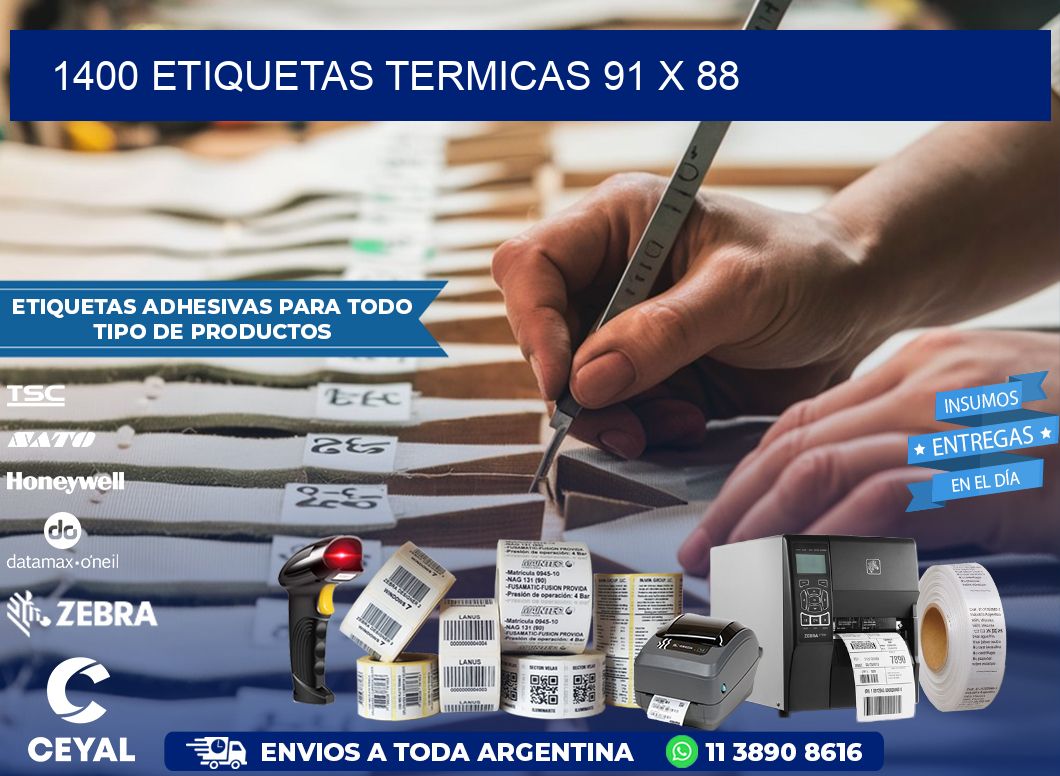 1400 ETIQUETAS TERMICAS 91 x 88