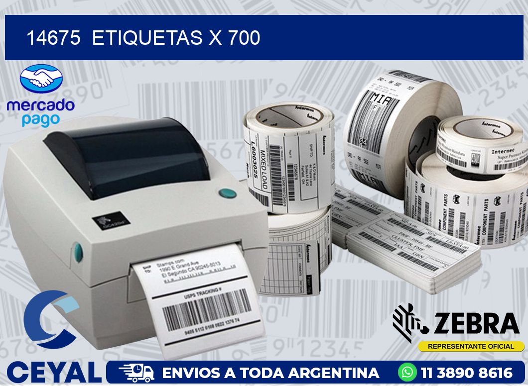 14675  ETIQUETAS X 700