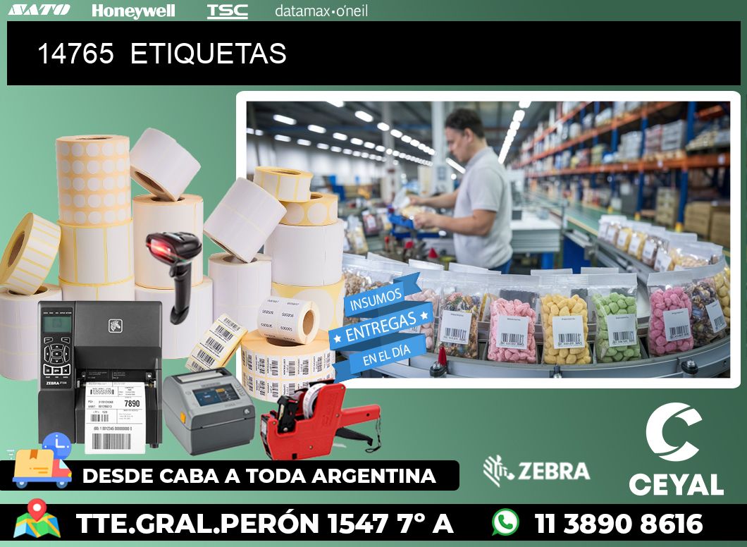 14765 ETIQUETAS
